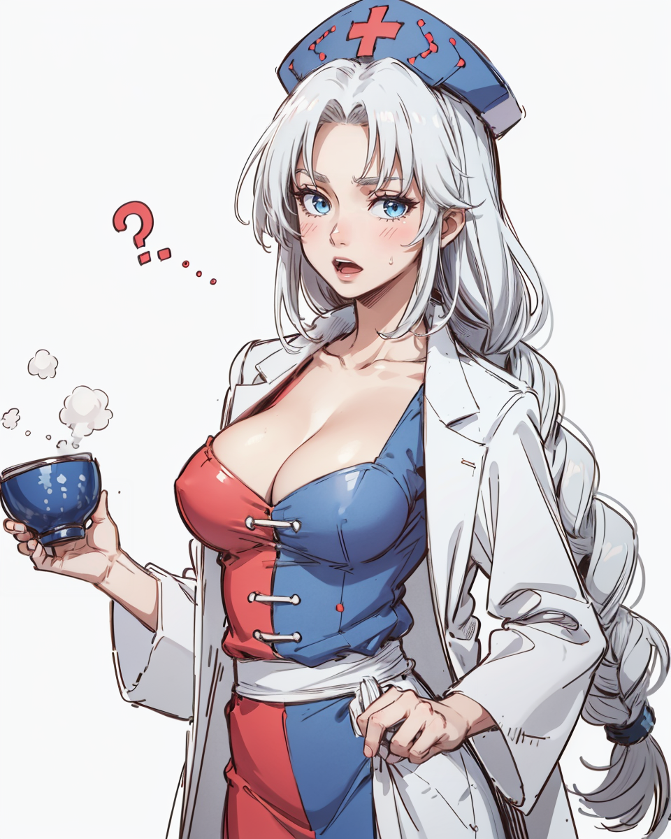 00473-135349855-_lora_eirin_1_, 1girl, bangs, blue_dress, blue_eyes, blue_headwear, blush, braid, breasts, cleavage, collarbone, cowboy_shot, cu.png